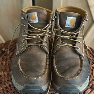 Carhartt Tan Leather Lace-Up Boots